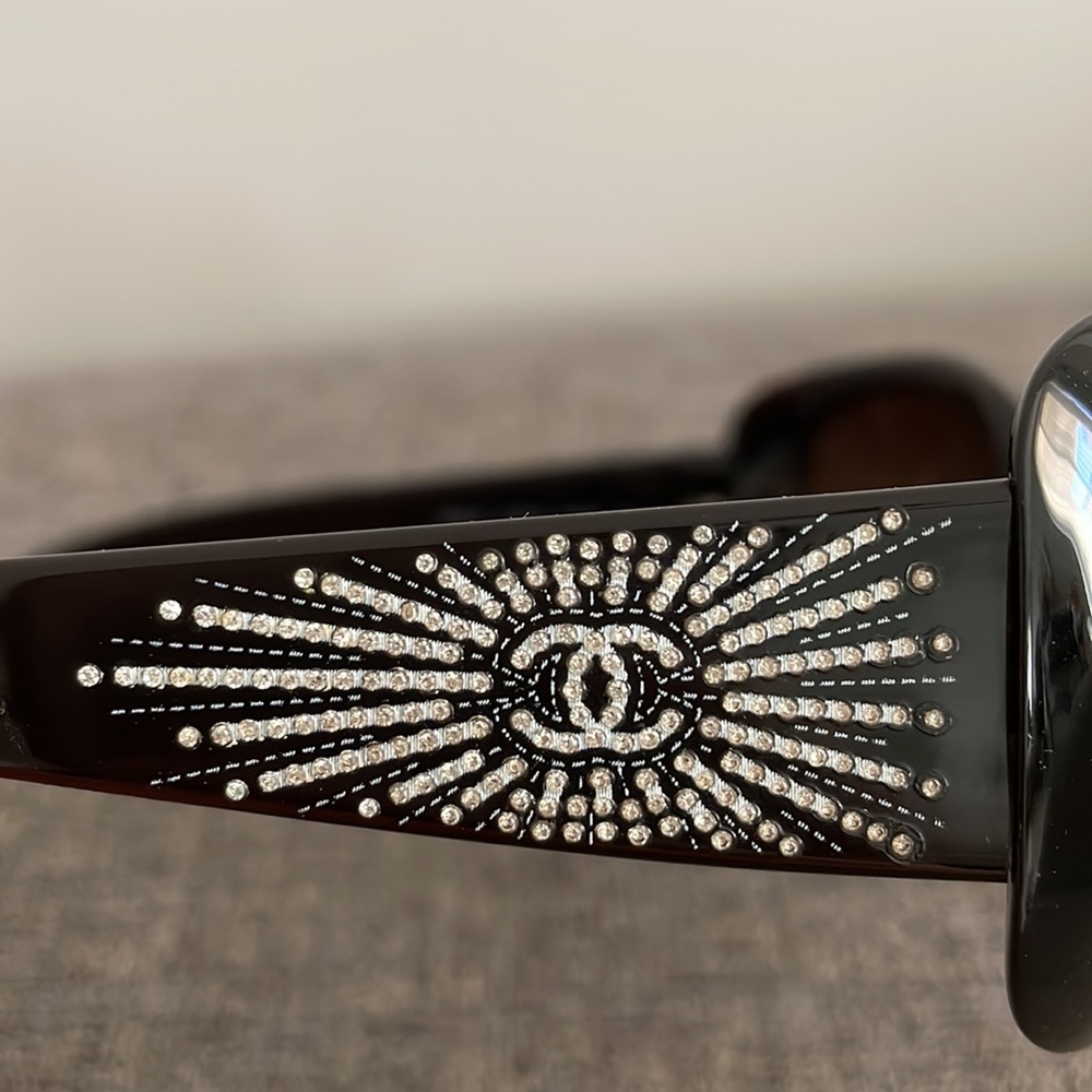 Chanel Sunglasses with Rhinestone CC Pattern - Picture 8 of 9